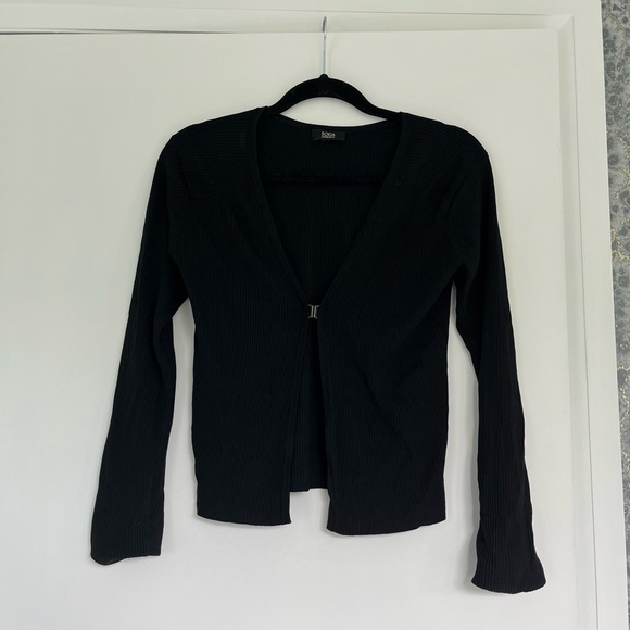 Black Cardigan Top - Picture 3 of 5
